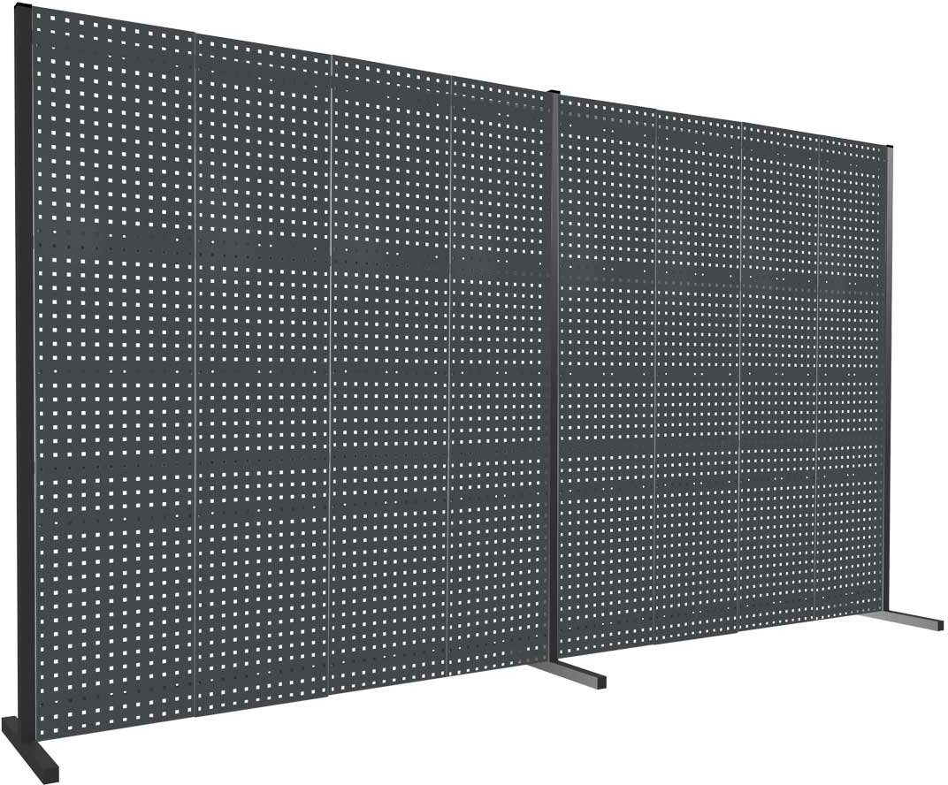 Bild von Trennwand mit Lochplatten, Doppelfeld gerade, Länge 4000 mm