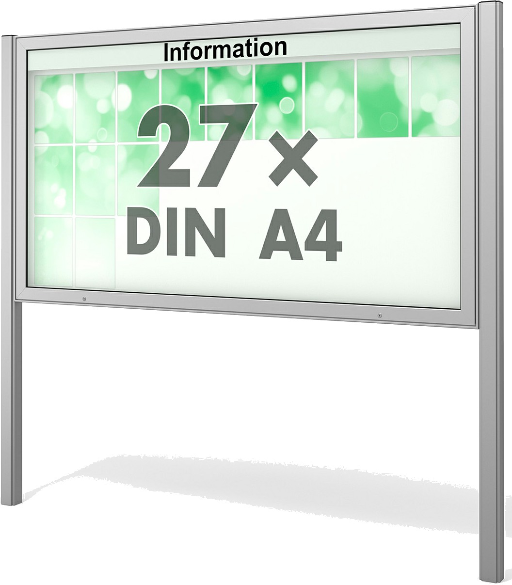 Bild von Schaukasten Plenum 2020x1130x65 mm BxHxT, mit Ständer