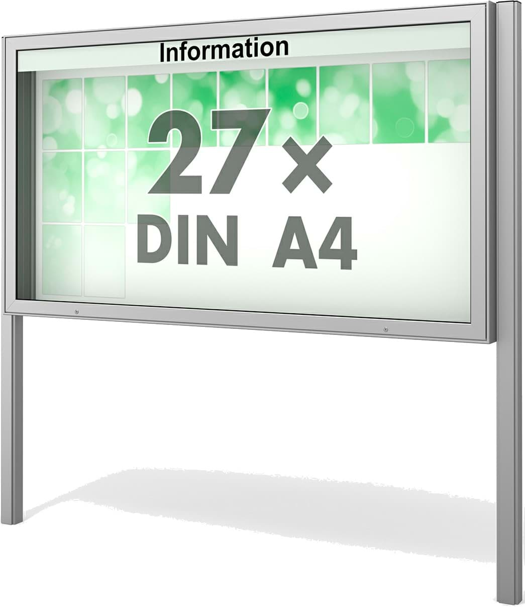 Bild von Schaukasten Plenum 2020x1130x210 mm BxHxT, mit Ständer