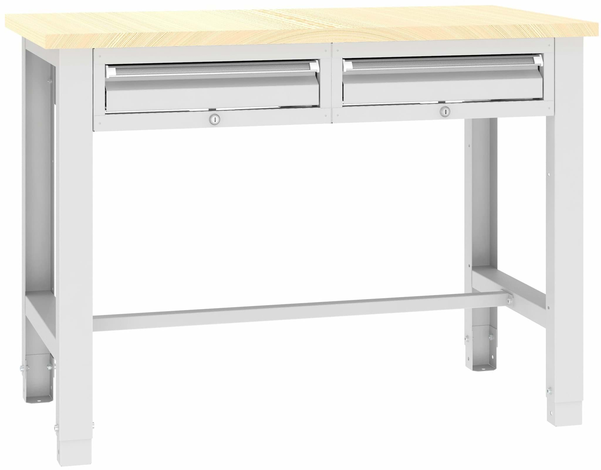 Bild von Werkbank SWT 12/2, var. Höhe, 1245x620x850-900 mm LxTxH