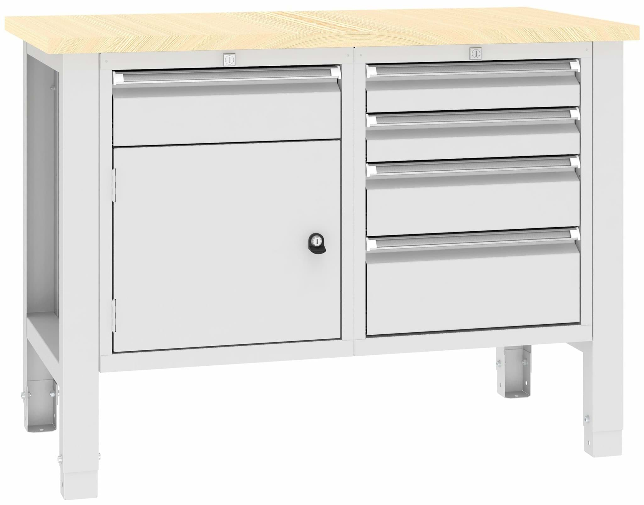 Bild von Werkbank SWT 12/4, var. Höhe, 1245x620x850-900 mm LxTxH