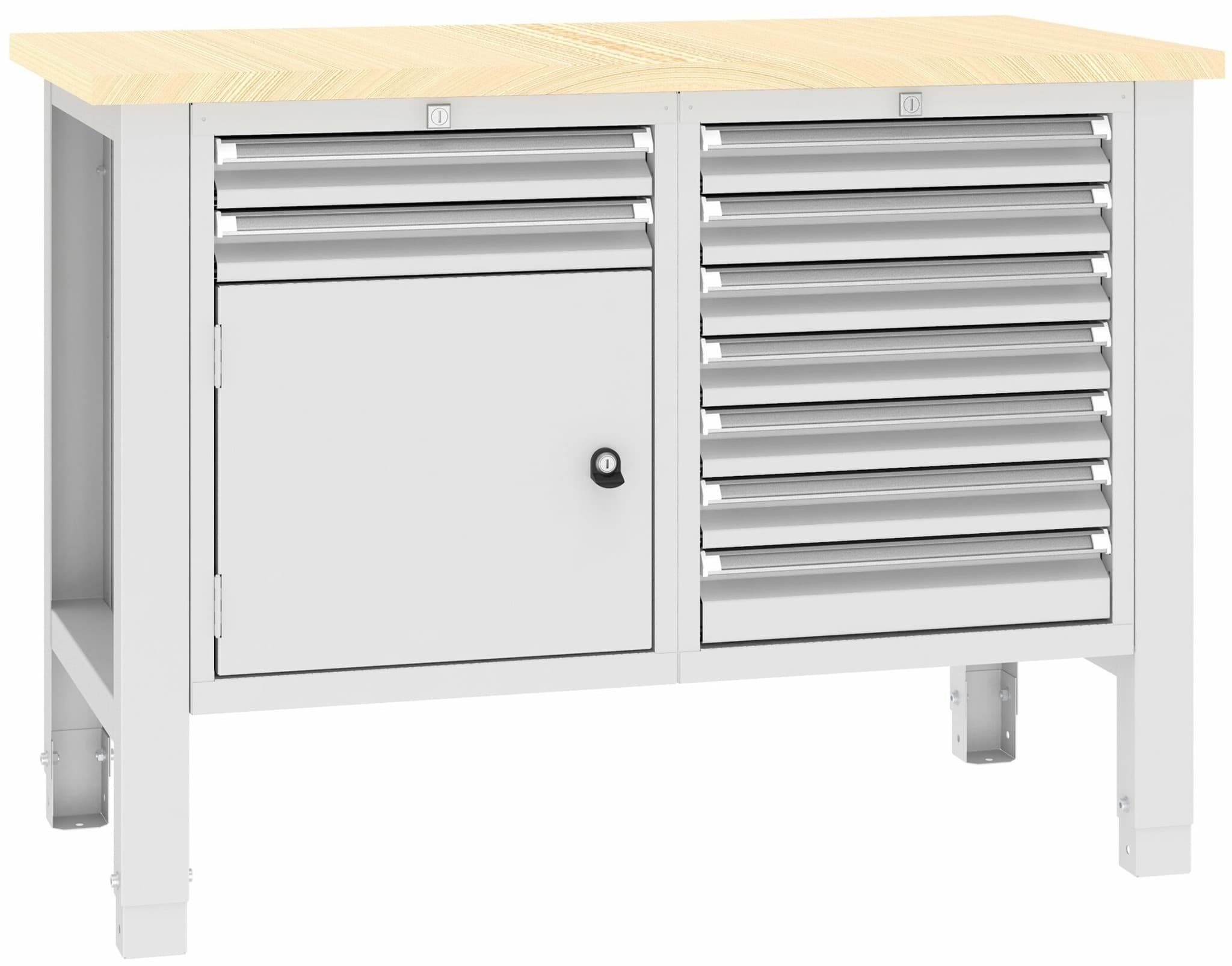 Bild von Werkbank SWT 12/5, var. Höhe, 1245x620x850-900 mm LxTxH