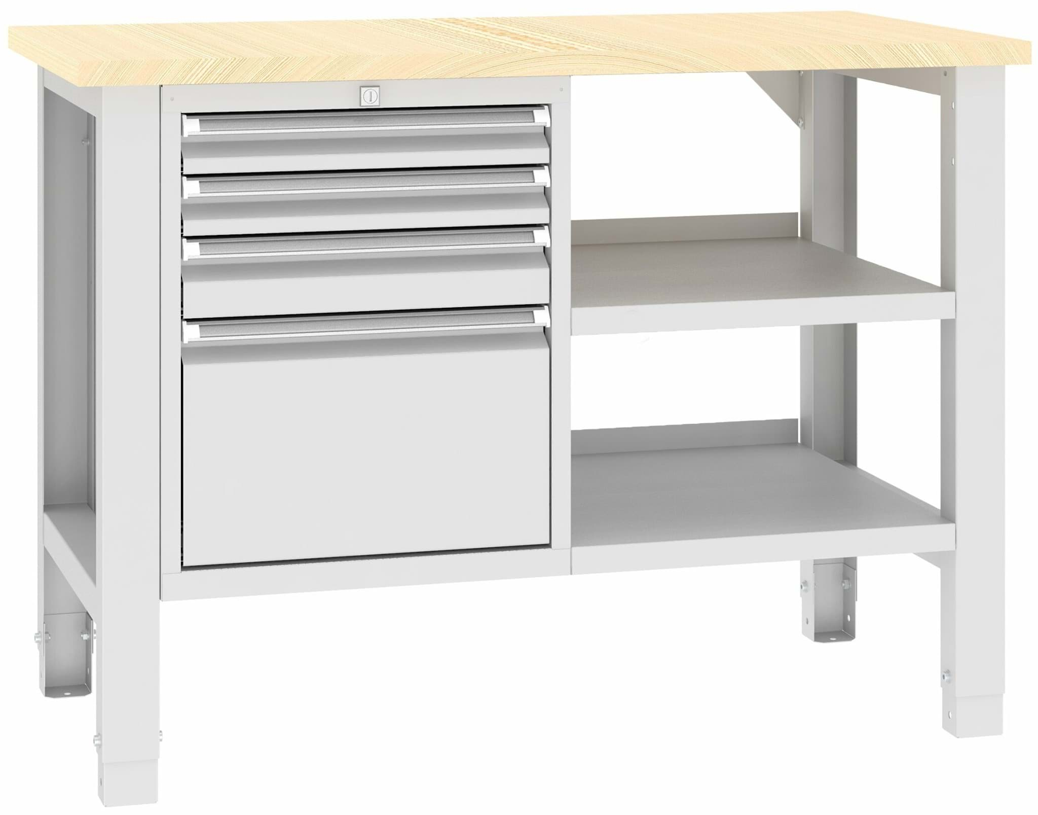 Bild von Werkbank SWT 12/9, var. Höhe, 1245x620x850-900 mm LxTxH