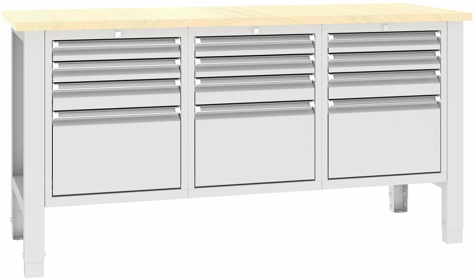 Bild von Werkbank SWT 17/3, var. Höhe, 1765x620x850-900 mm LxTxH