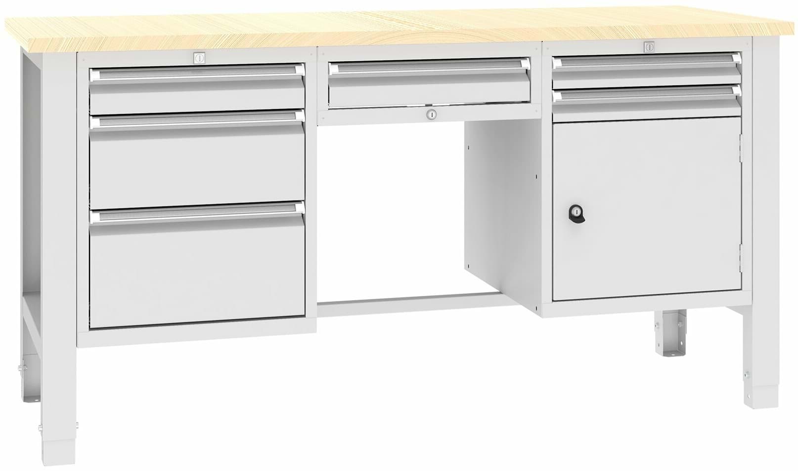 Bild von Werkbank SWT 17/11, var. Höhe, 1765x620x850-900 mm LxTxH